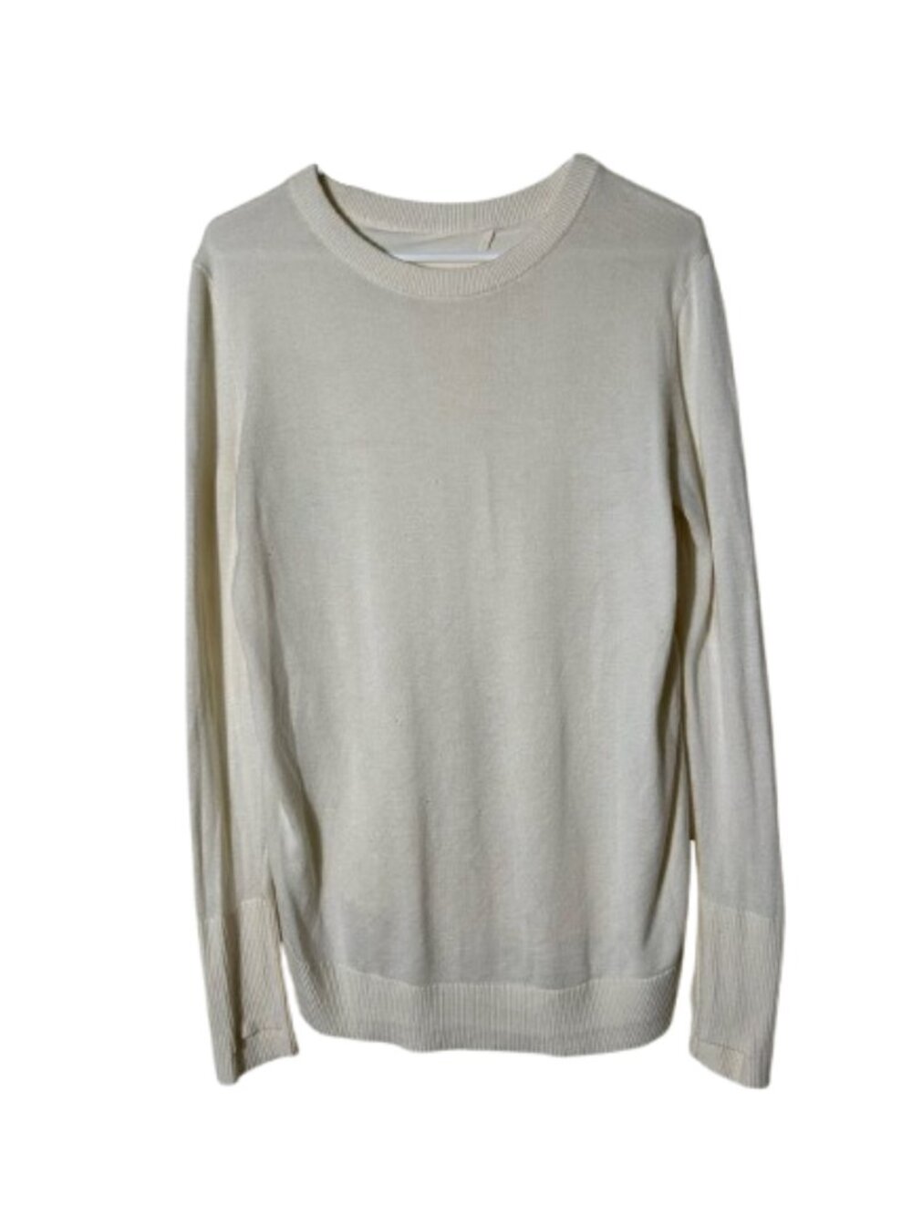 Lululemon still at ease pullover split back angel wing ivory womens 12 cashmere